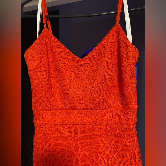 CORAL | women’s lace midi dress size 8 - Picture 4 of 5